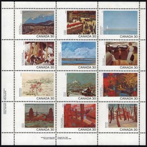 SC#966a Canada Day: Canada Day: Canadian Landscapes, Sheet of Twelve (1982) MNH
