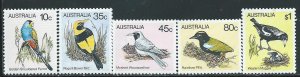 Australia #732,735,736,738,& 739 Birds (MNH) CV $5.55