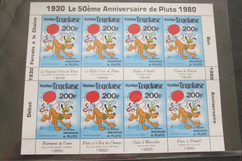 Togo 1980 Sc 1970A sheet of 10 Disney set MNH