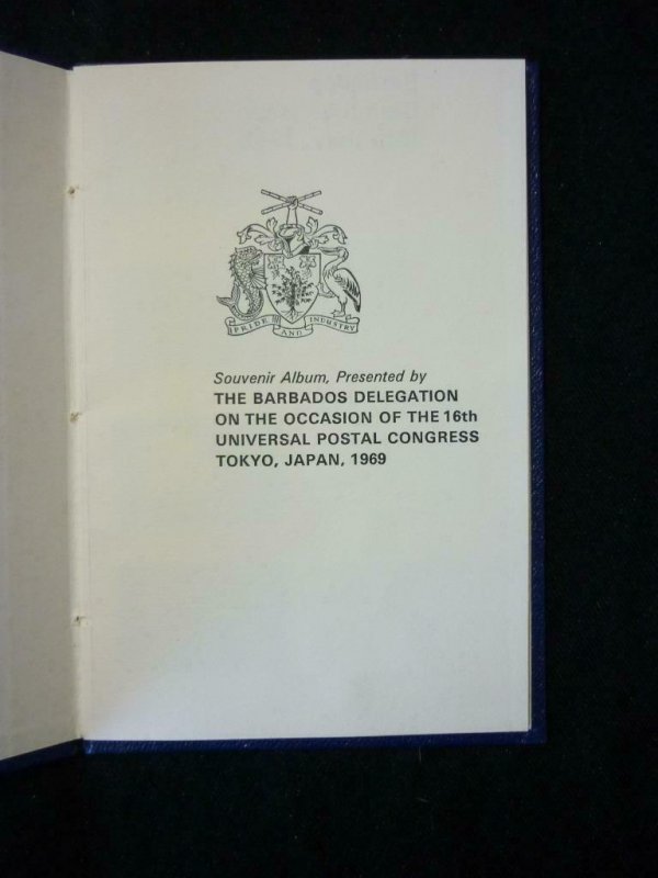 BARBADOS 1969 UPU DELEGATES PRESENTATION FOLDER