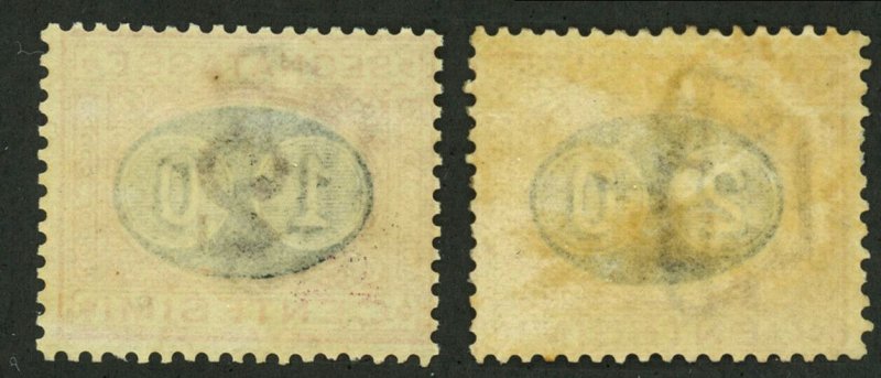 ITALY Postage Due #J25 #J26 Stamp Collection  EUROPE 1890-91 Mint NH OG