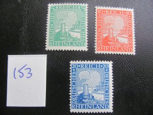 Germany 1925 MNH SC 347-349 SET VF 45  EUROS (153)