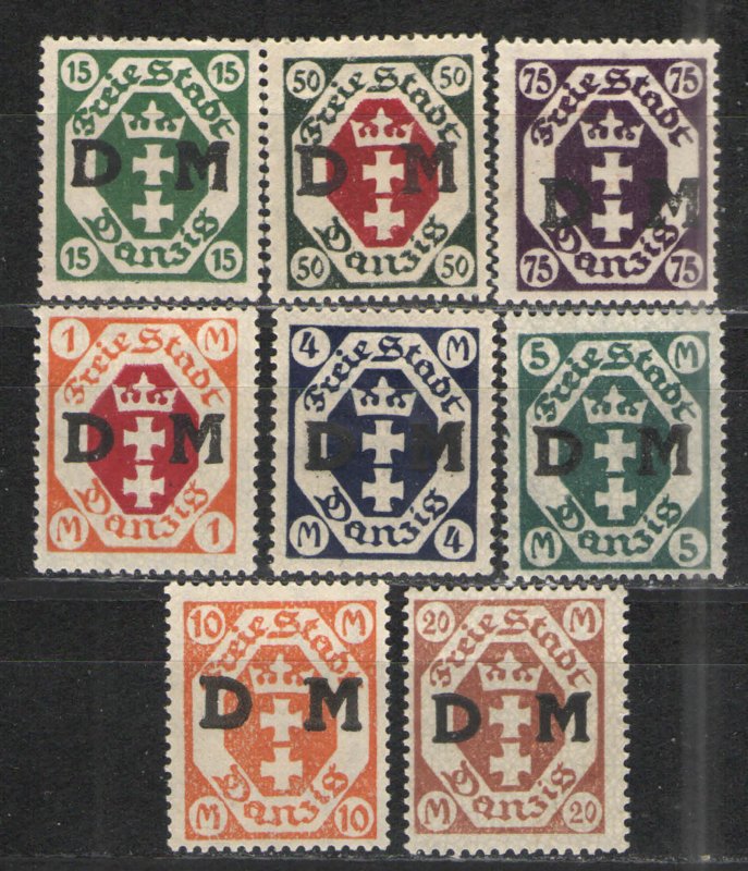 Germany - Danzig 1921-22 lot MNG VG - Officials lot