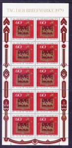 Germany B564 MNH 1979 Stamp Day Post House Sign Altheim Saar Mini Sheet of 10