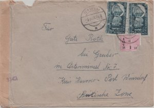 1948 ROMANIA COVER STAMP FACTORY USED IOVR SIBIU CENSOR BERLIN BRITISH ZONE WWII