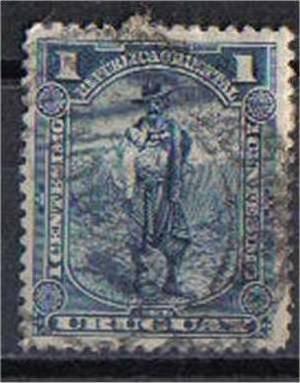 URUGUAY, 1897, used 1c, Scott 109