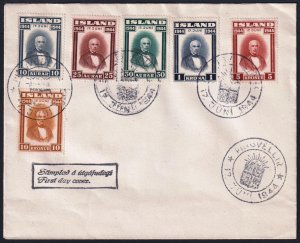 Iceland 1944 Sigurdsson Politician Sc.240 - 5 FDC