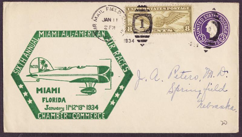 C17 on U36 Miami Air Races cacheted cover