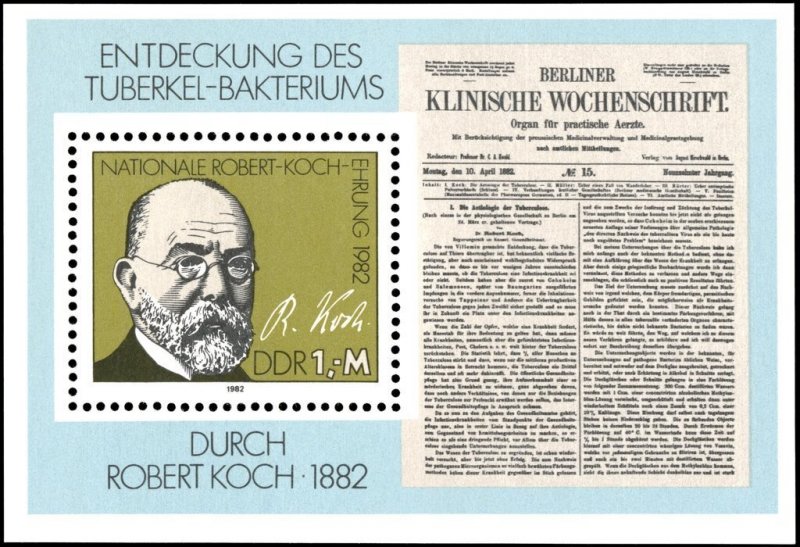 DDR 1982,Sc#2248 MNH,100th anniv. of the discovery of the tubercle bacterium s/s
