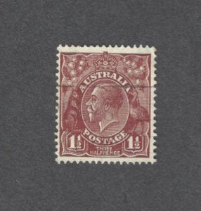 115 - SG 126 - King George V  1 1/2 p Red Brown