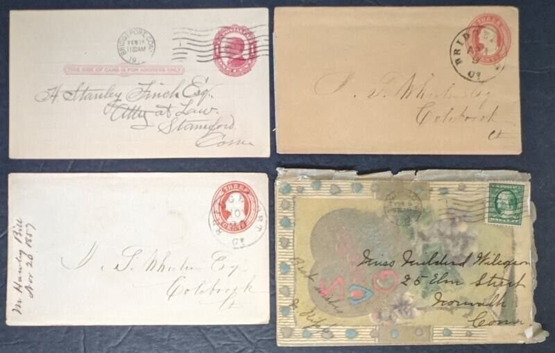 EDW1949SELL : USA 12 piece Bridgeport CT cover group 1850s-1930s