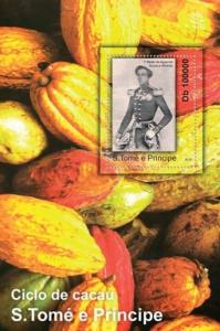 SAO TOME E PRINCIPE 2010 SHEET CYCLE COCOA COFFEE SUGAR CANE FRUITS st10608b