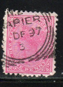 NEW ZEALAND #61  1882  1p       QUEEN VICTORIA   F-VF  USED  a