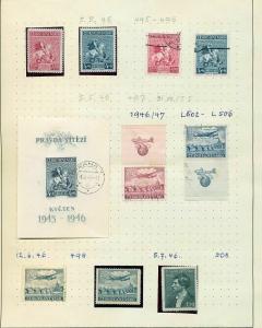 CZECHOSLOVAKIA 1946/50 M&U Incl.Sheets (Appx 90 Items) (Ref DD529