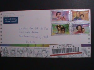 ​HONG KONG -CHINA- FDC-2001-REGISTERED AIRMAIL COMMERCIAL FDC VERY FINE