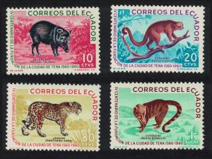 Ecuador Jaguar Peccary Kinkajou Wild animals 4v 1961 MNH SG#1202-1205 CV£6.50