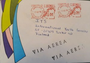 A) 1975, GUATEMALA, METER STAMP, AIRMAIL, SHIPPED TO FINLAND, XF