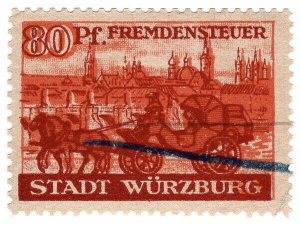 (I.B) Germany Revenue : Tourist Tax 80pf (Würzburg)