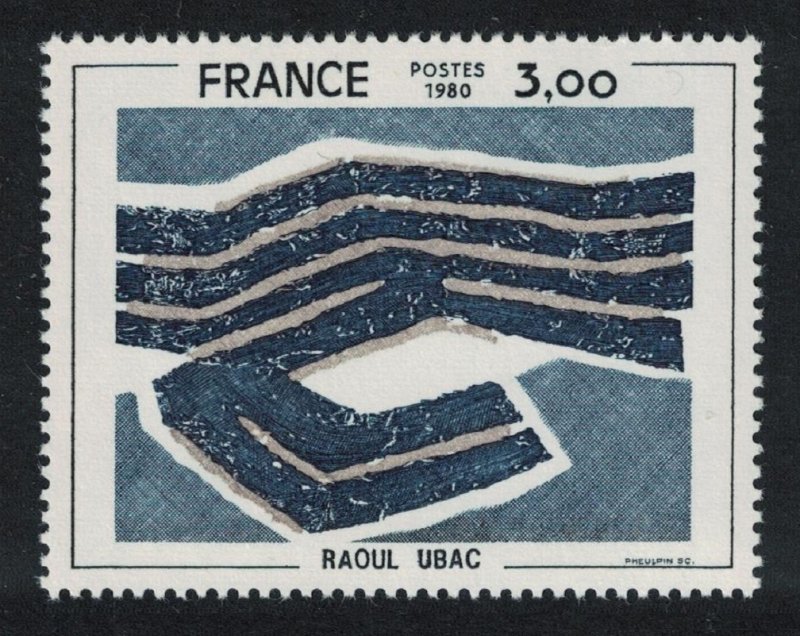 France 'Abstract ' Painting by Raoul Ubac 1980 MNH SC#1689 SG#2346 MI#2193