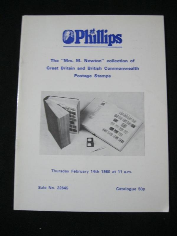 PHILLIPS AUCTION CATALOGUE 1980 GREAT BRITAIN AND COMMONWEALTH 'MRS NEWTON'