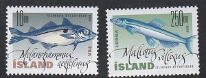 Iceland # 915-916, Fish, Mint NH, 1/2 Cat