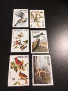 Belize sc 750-755 MNH comp set birds