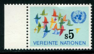 4 UN Vienna 5s Birds,  MNH