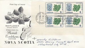 Canada Scott 420 LL Pl Blk Rose Craft FDC - Provincial Flower, Nova Scotia #2