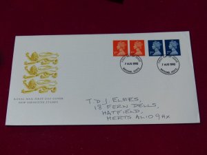 Great Britain First Day Cover 1990 7 August definitives Watford CDS