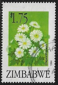 Zimbabwe #711 Used Stamp - Export Flowers - Chrysanthemums