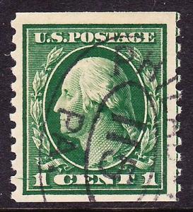 Scott 443, Used VF+ 1c P.10 Flat Plate Coil