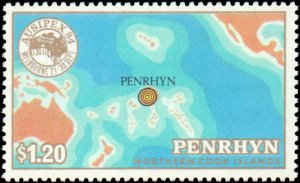 Penrhyn Islands #296-297, Complete Set(2), 1984, Stamp Show, Stamp on Stamp, ...