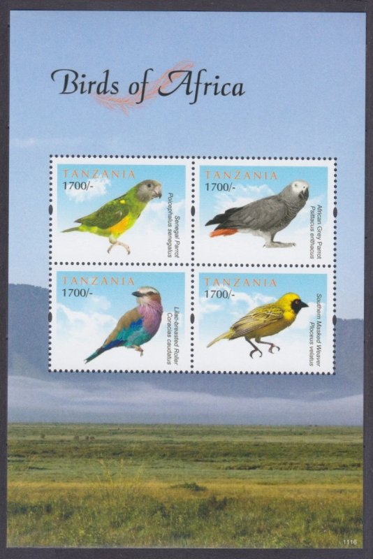 2012 Tanzania 4887-4890KL Birds 13,00 €