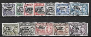 TRISTAN DA CUNHA SG1/12 1952 DEFINITIVE SET FINE USED