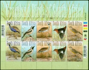 South Africa 2010 Grassland Birds Mini Sheet V.F MNH