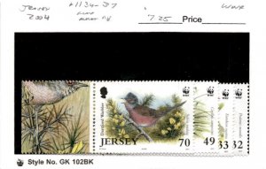 Jersey, Postage Stamp, #1134-1137 Mint NH, 2004 WWF Wildlife (AC)