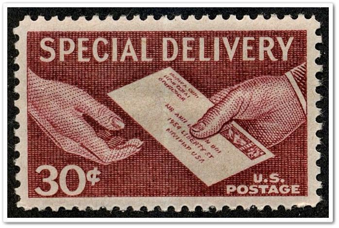SC#E21 30¢ Special Delivery (1954) MLH