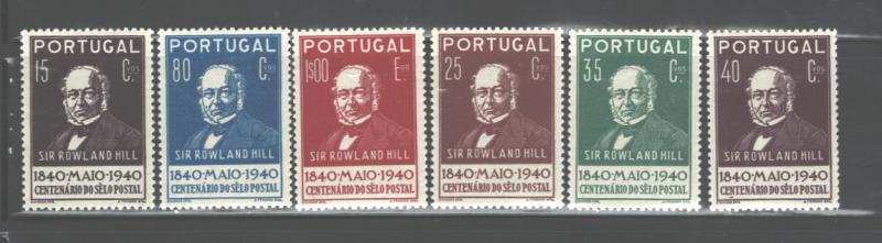 PORTUGAL 1940 ROWLAND HILL-100th ANNIV. #595-602 MNH​ $75.00​