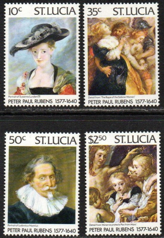 St. Lucia Sc #434-437 Mint Hinged