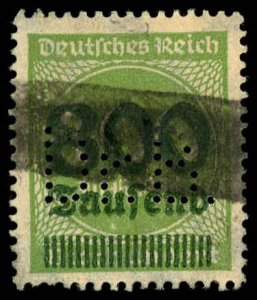 GERMANY Sc 264 USED - 1923 800t - Numeral '; Green OVPT