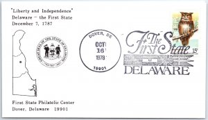 US SPECIAL EVENT COVER DELAWARE THE FIRST STATE LIBERTY AND INDEPENDENCE '78-G