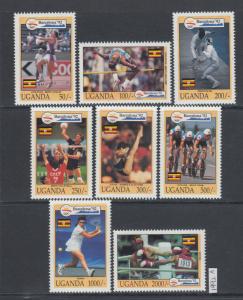XG-AJ757 UGANDA IND - Olympic Games, 1992 Spain Barcelona '92 MNH Set