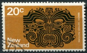 New Zealand Sc#546 Used, 20c yel brn & blk, Definitives (1970-76) (1974)