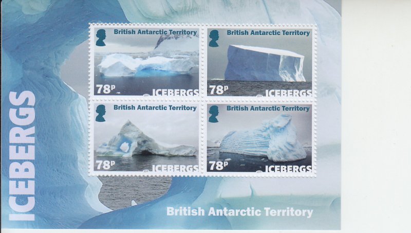 2019 British Antarctic Territory Icebergs  MS4 (Scott 590) MNH