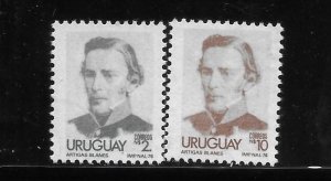 Uruguay 1976 - 79 Artigas Sc 959, 963 MNH A2057