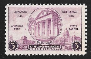 782 3 cent Arkansas Statehood Centennial Stamp mint OG NH VF