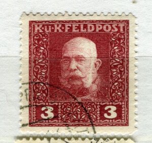 AUSTRIA; 1915-17 early F. Joseph KuK Feldpost issue used 3k. value