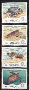 VANUATU Scott 577-580 MNH** Turtle set 