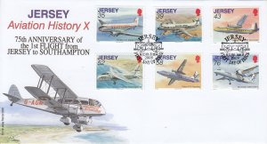 Jersey 2009  Aviation  History Set of 6 on official FDC