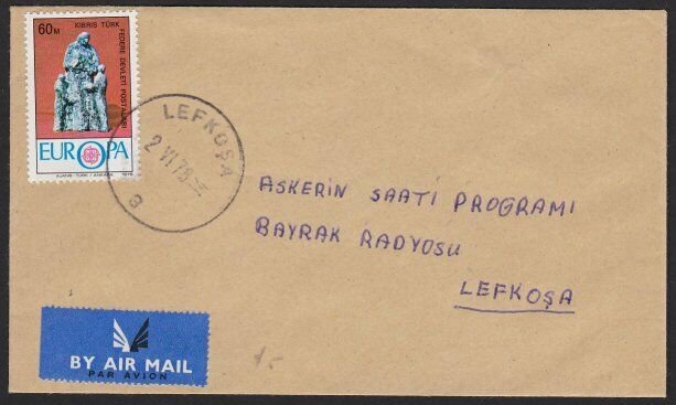 TURKISH CYPRUS 1978 cover LEFKOSA cds.......................................h314